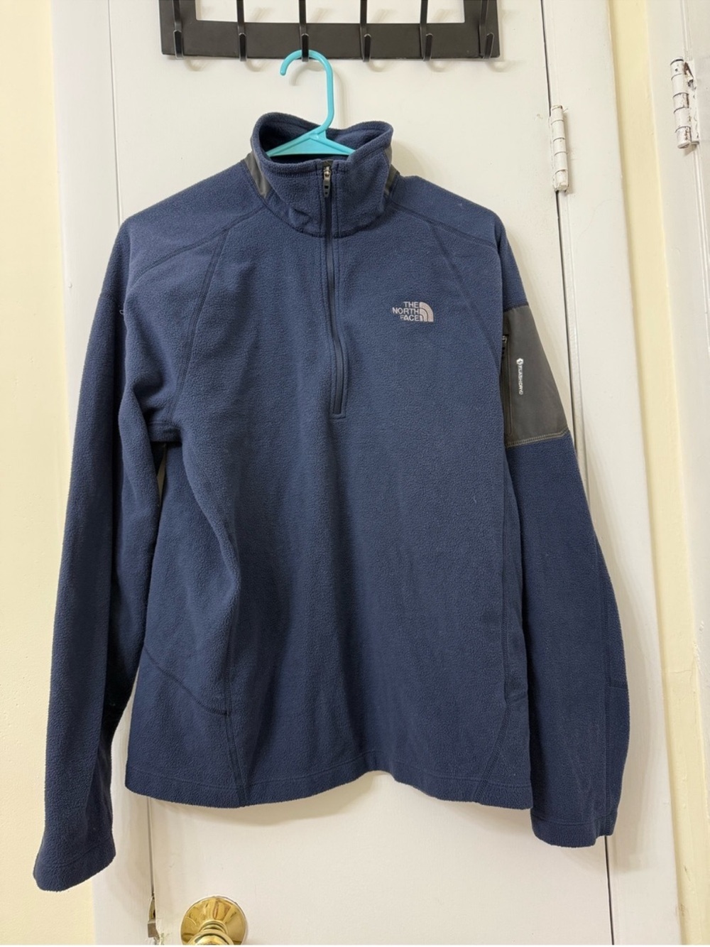 The North Face Navy Quarter Zip Fleece Pullover Men's M